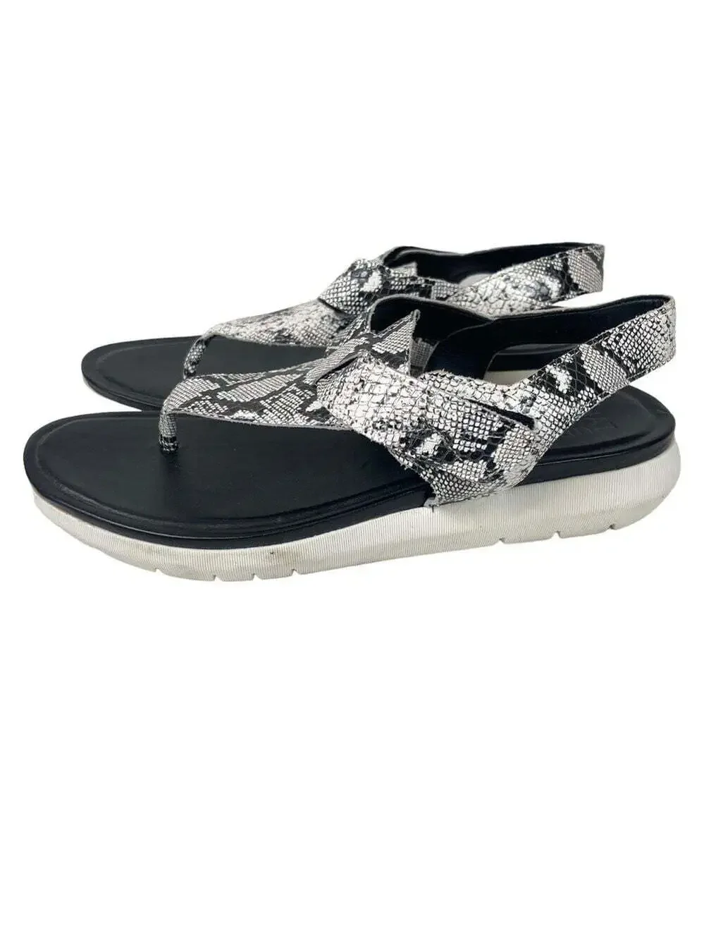 Naturalizer Lincoln Animal Print Toe Post Comfort Sandals Womens 10 Travel